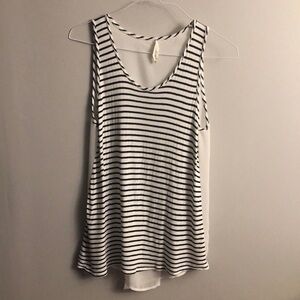 Sophie Rue striped top. Sheer back